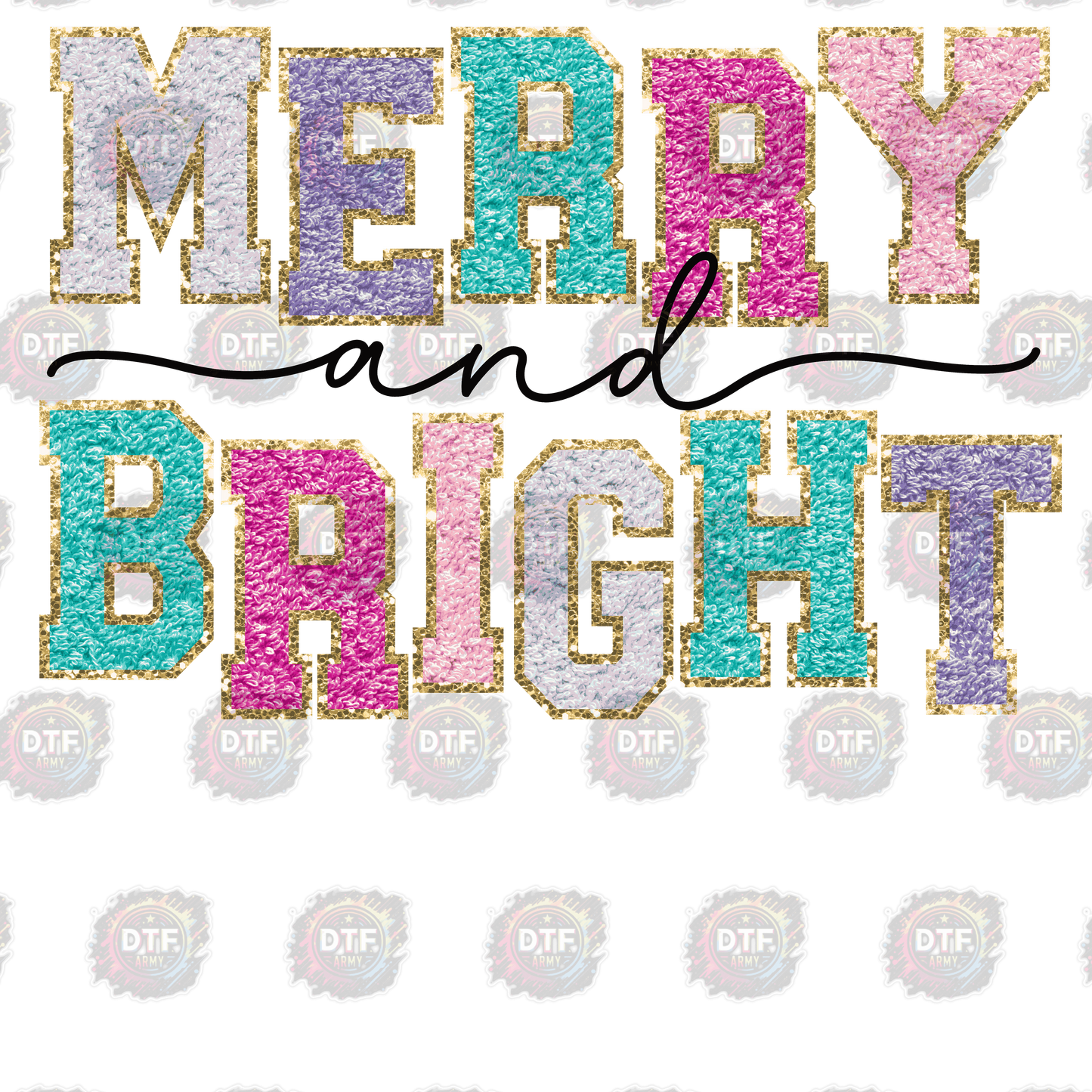 Glitter Patch Merry and Bright Pastels