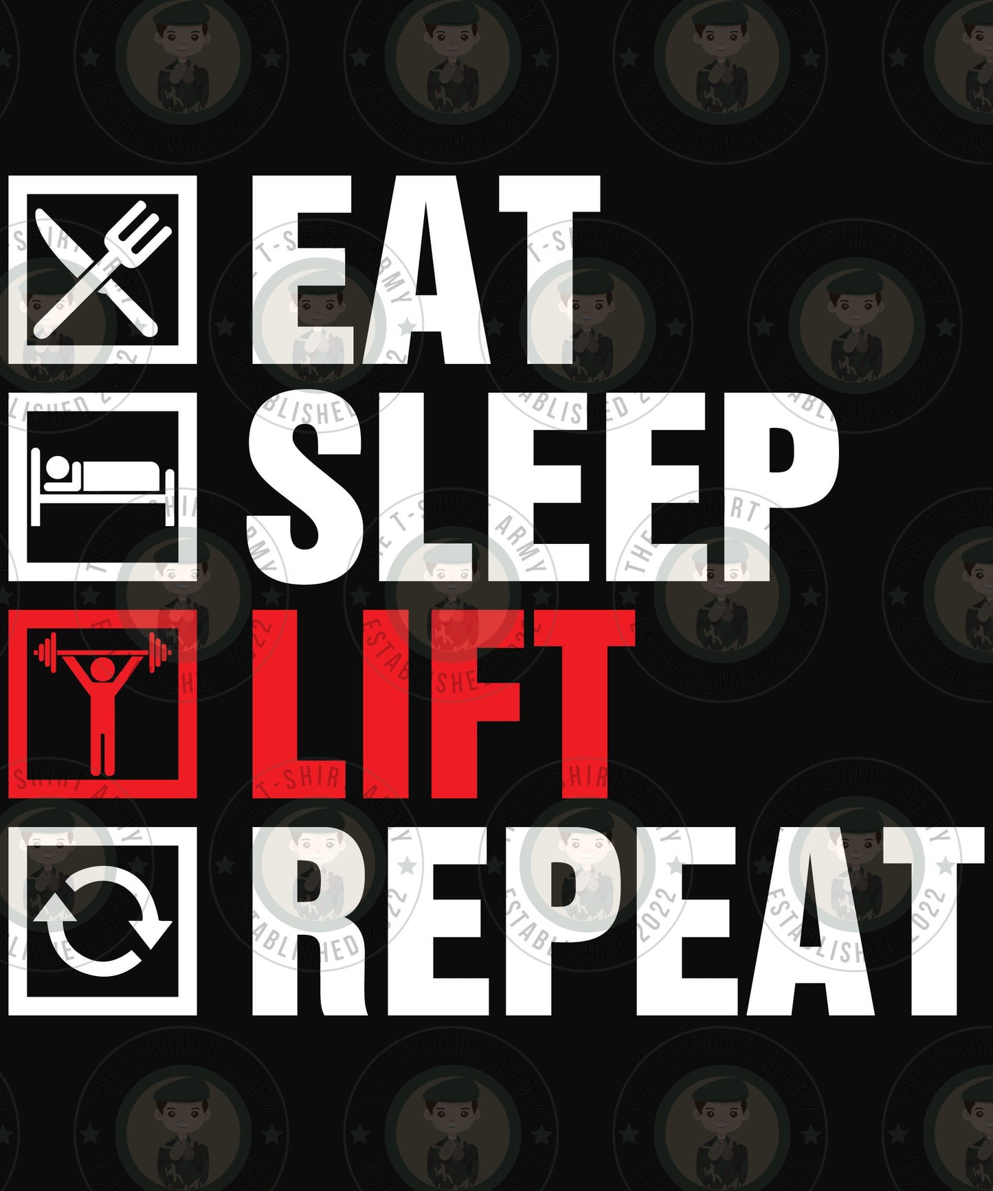 Eat, Sleep. Lift, Repeat Transfer