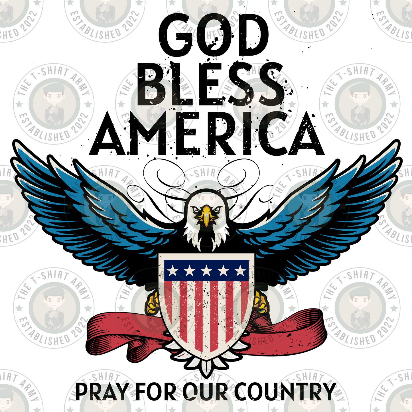 GOD Bless America Pray For Our Country Transfer