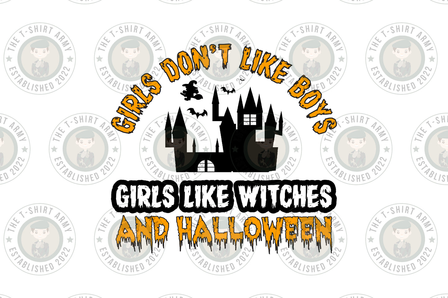 Girls Don't Like Boys, Girls Like Witches And Halloween Transfer