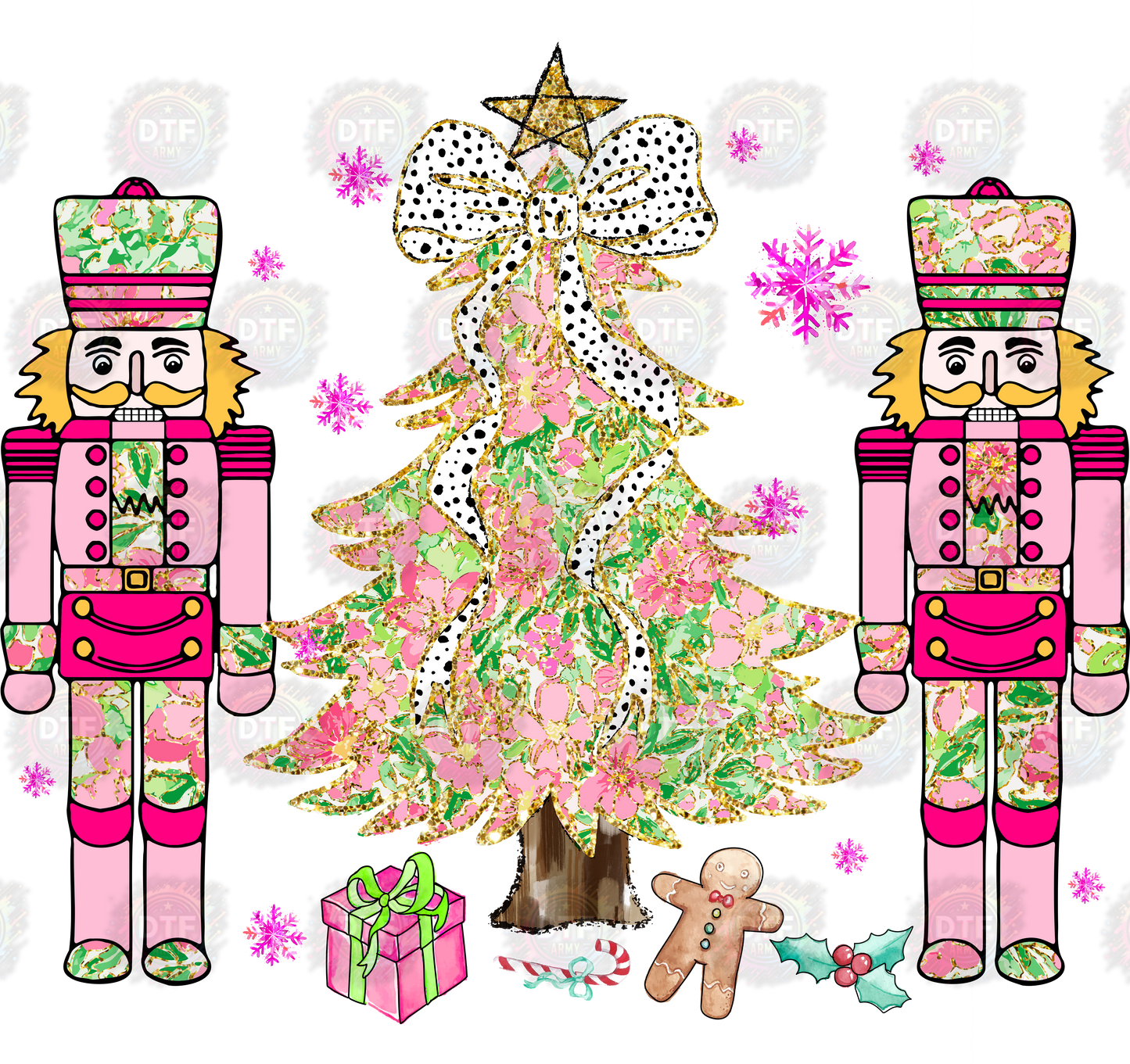 Colorful Christmas Tree with Bow