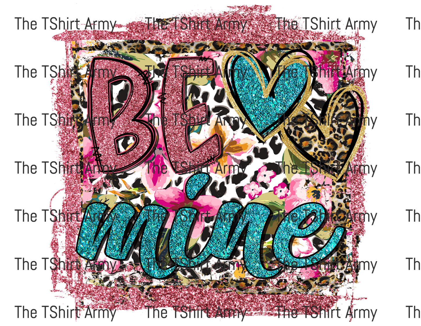 Be Mine Teal and Pink