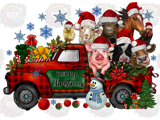 Christmas Farm animals Truck