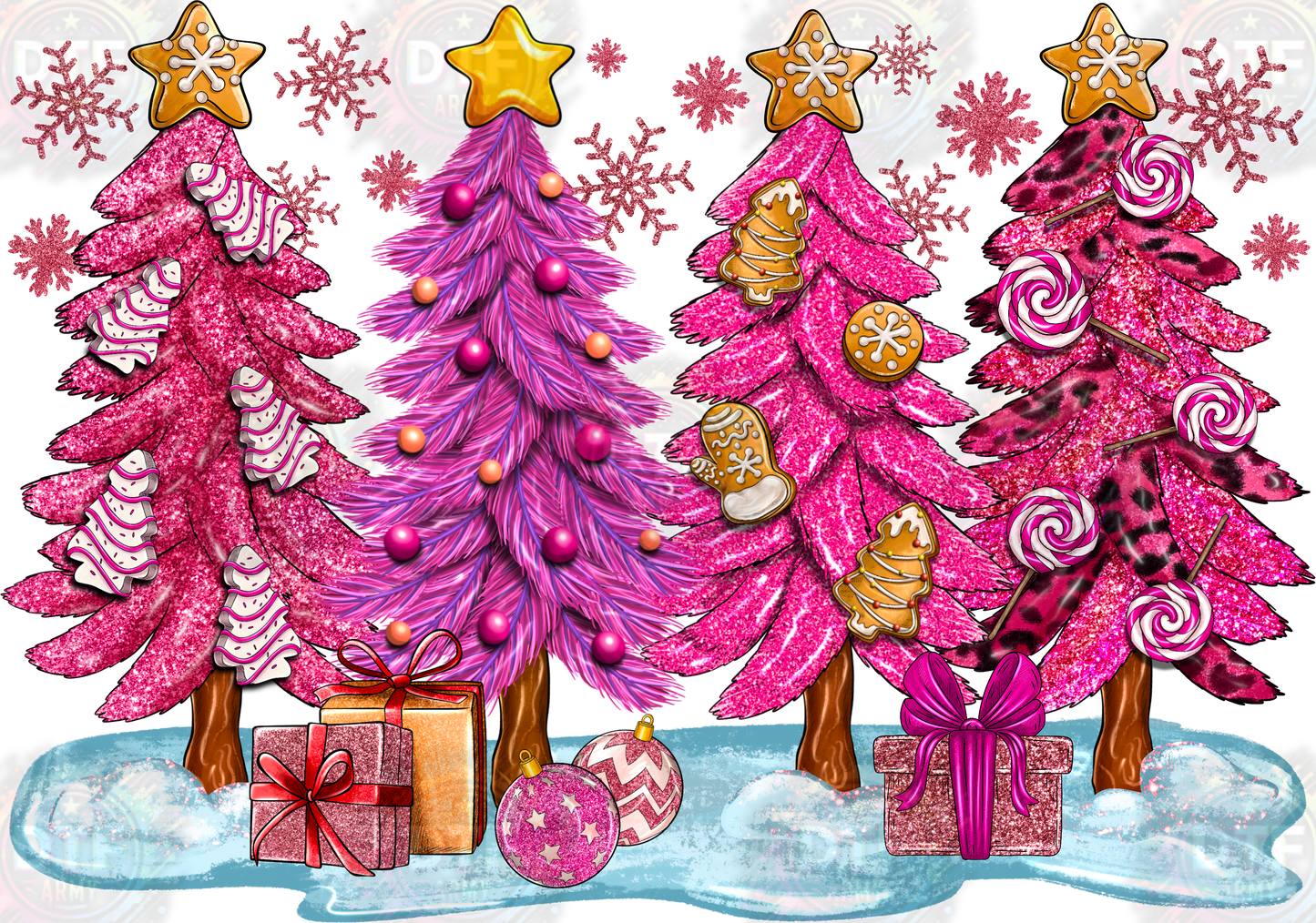 Christmas Pink Trees