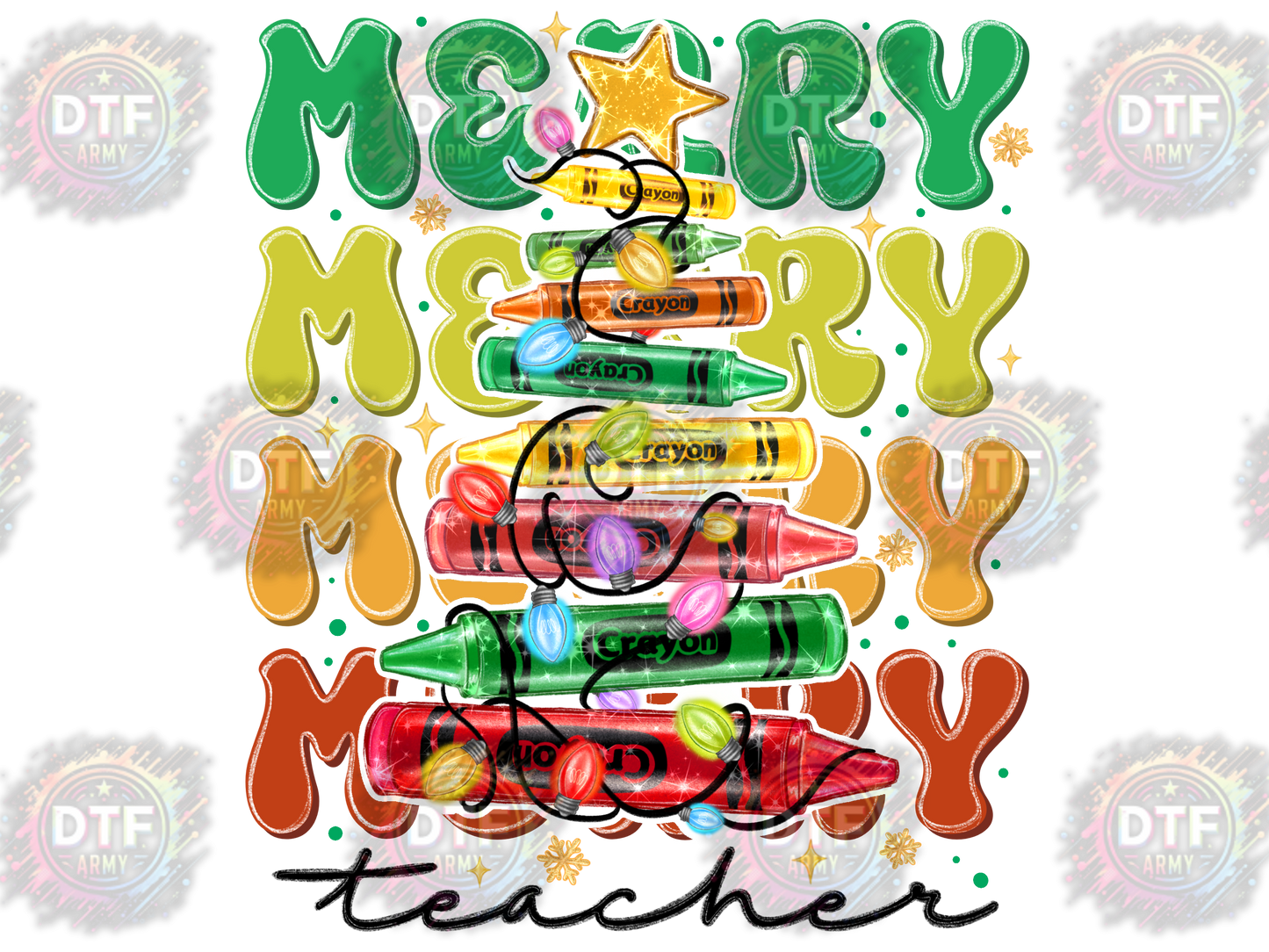 Christmas Crayon Merry