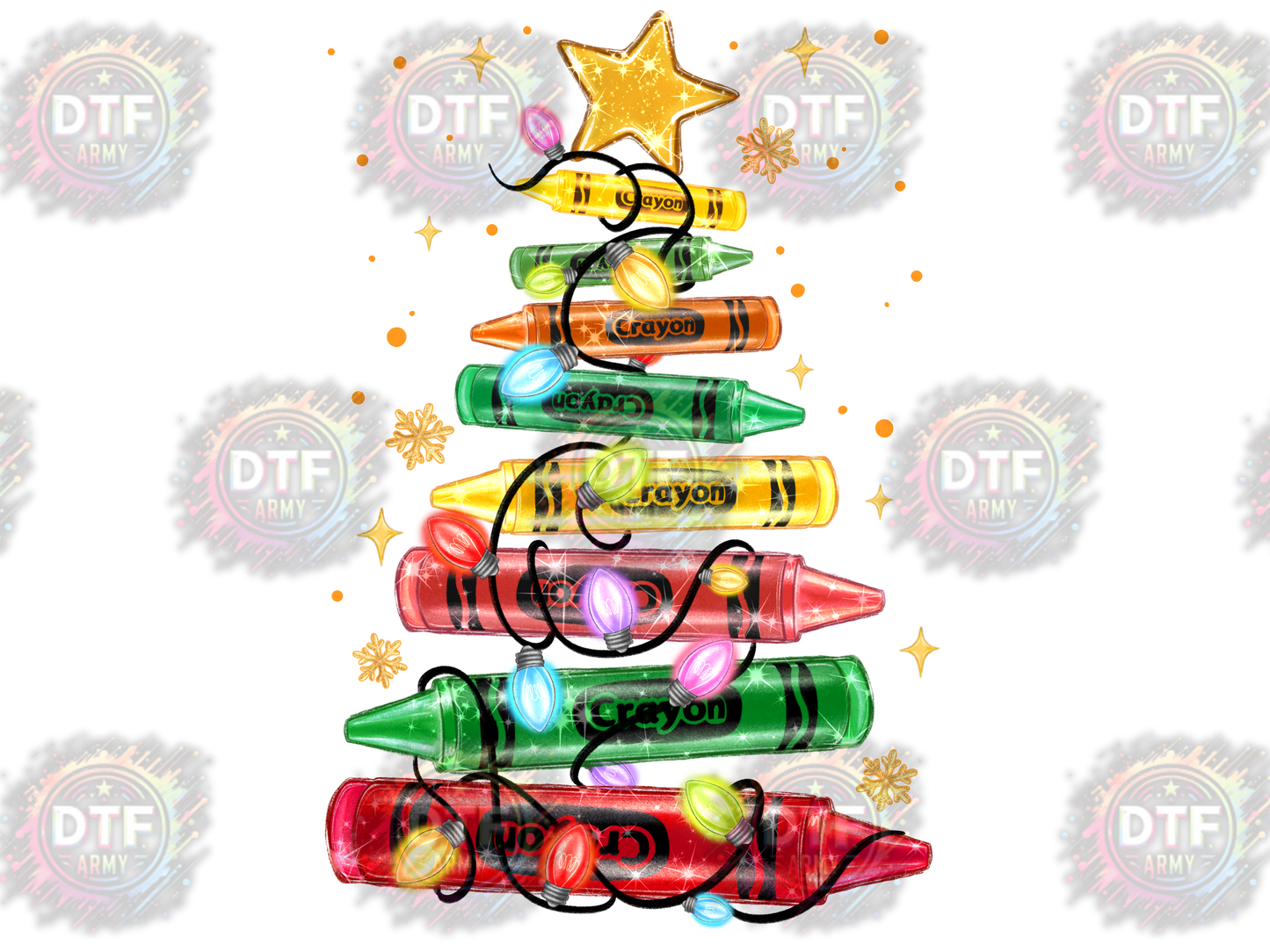 Christmas Crayon Tree