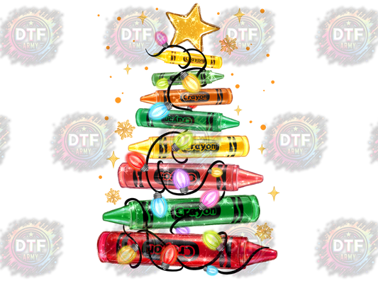 Christmas Crayon Tree