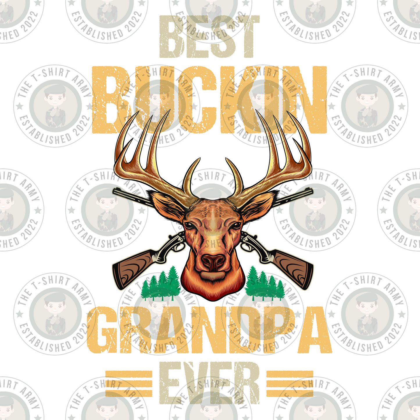 Best Buckin' Grandpa Ever Transfer