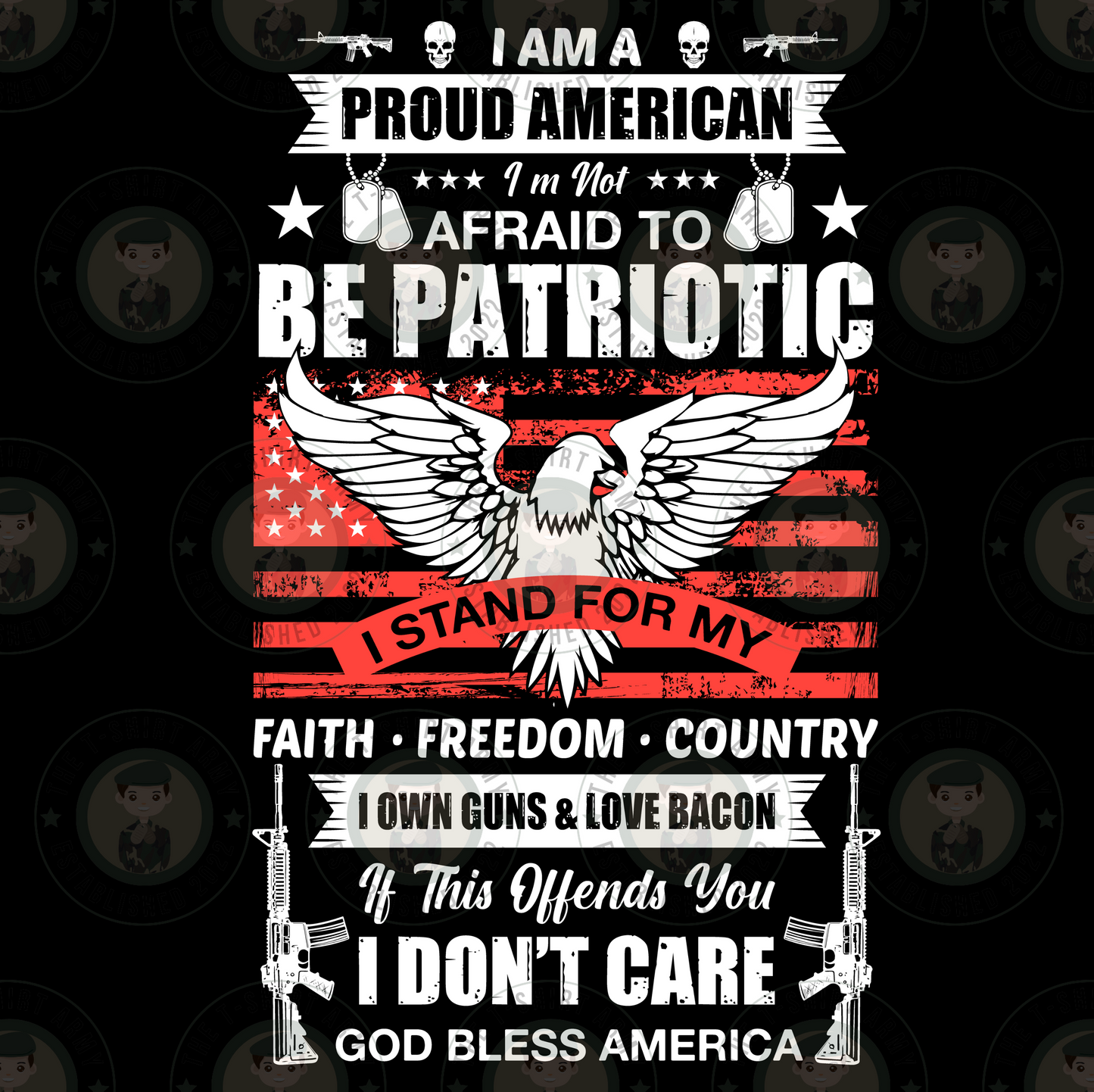 Proud American Be Patriotic Transfer