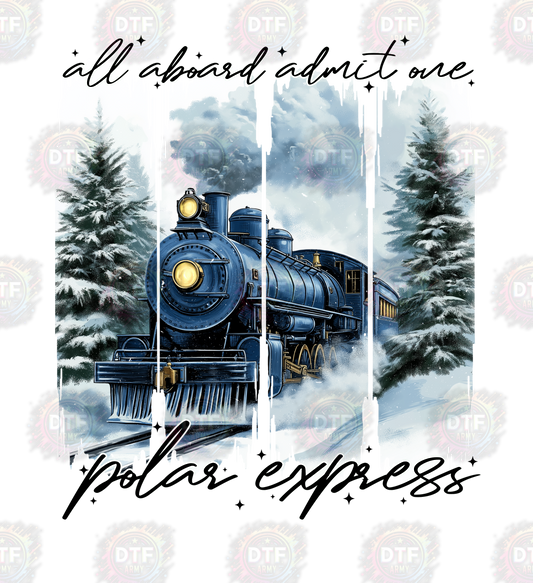 all aboard admit one polar express black